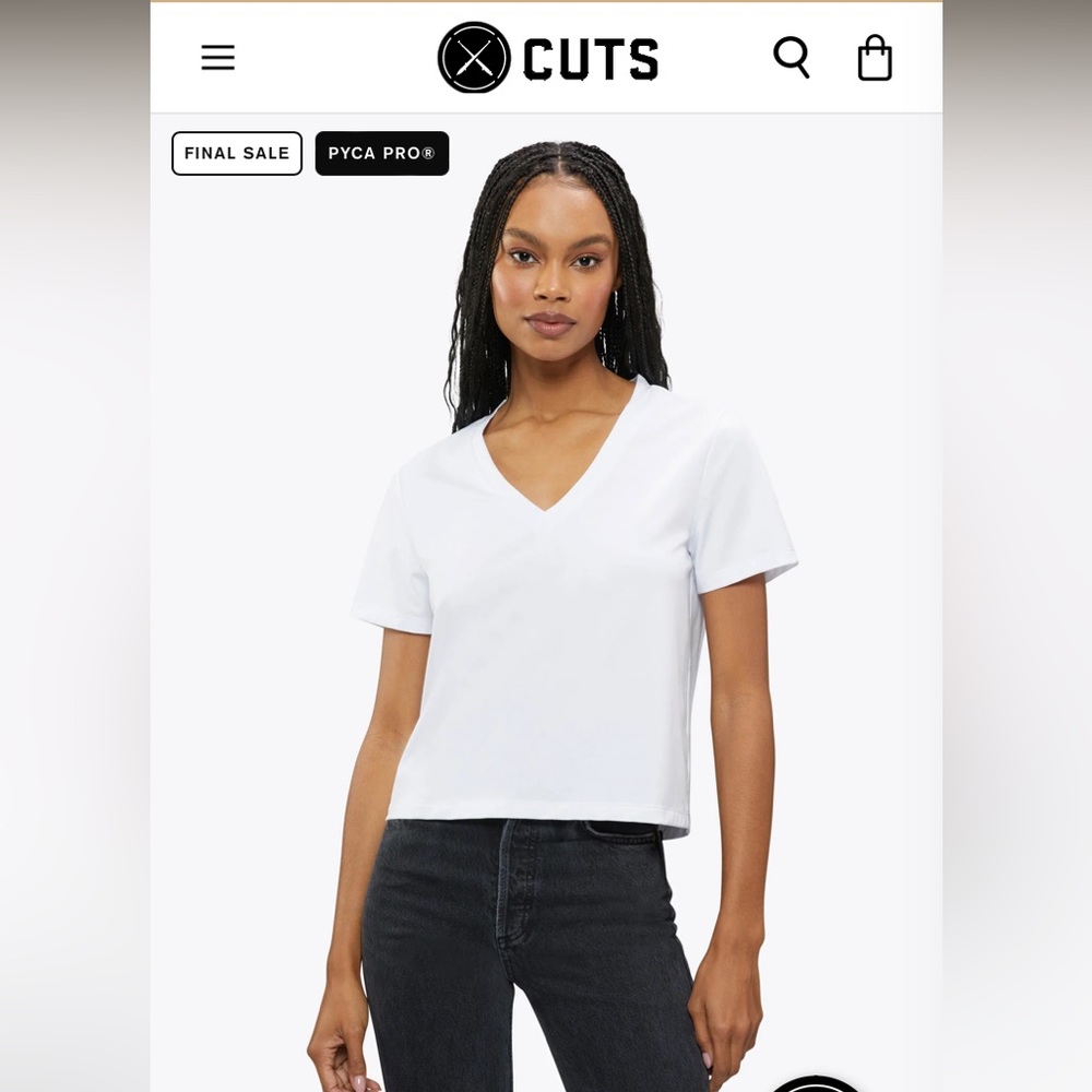 Cuts Clothing Women’s Almost Friday V-Neck Tee - Picture 4 of 5